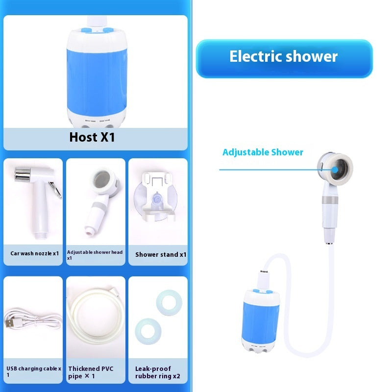 Outdoor Camping Dusche Tragbare Elektrische Dusche Gadgets Wasserdicht 5000mAh Wiederaufladbare Batterie Powered Für Wandern Reisen