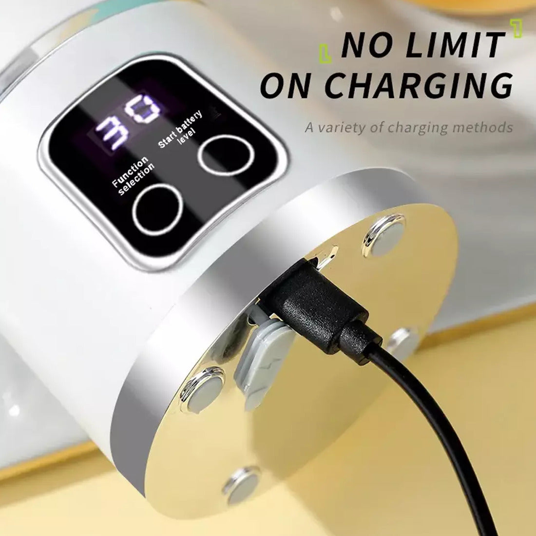 Tragbarer USB-aufladbarer Entsafterbecher Elektrischer Mixer Smoothie Maker 450ml