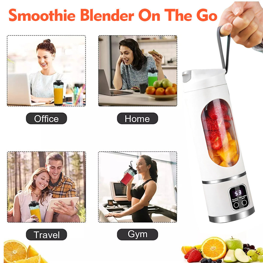 🥤 Draagbare Smoothie Blender – Krachtig, Slim &amp; Overal te Gebruiken