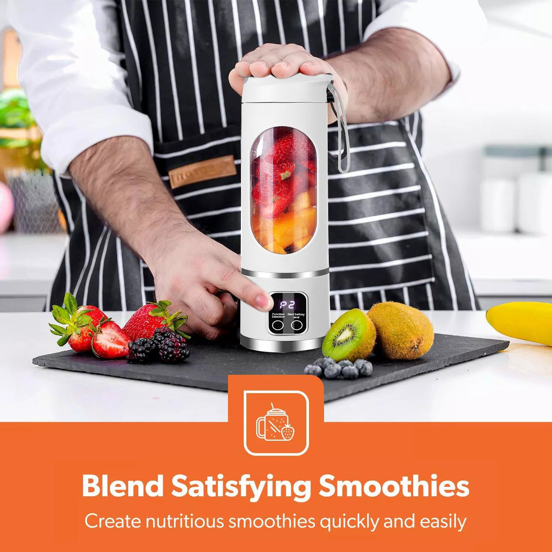 🥤 Draagbare Smoothie Blender – Krachtig, Slim &amp; Overal te Gebruiken