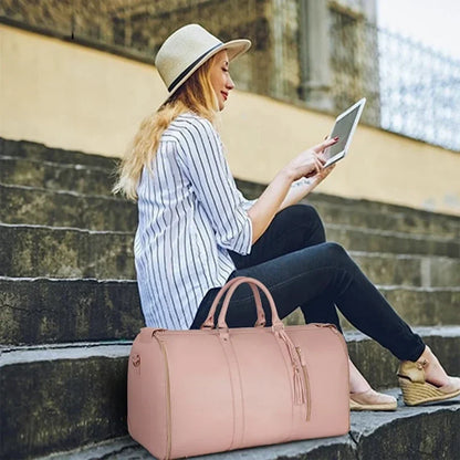 Faltbare PU-Leder Reisetasche für Frauen