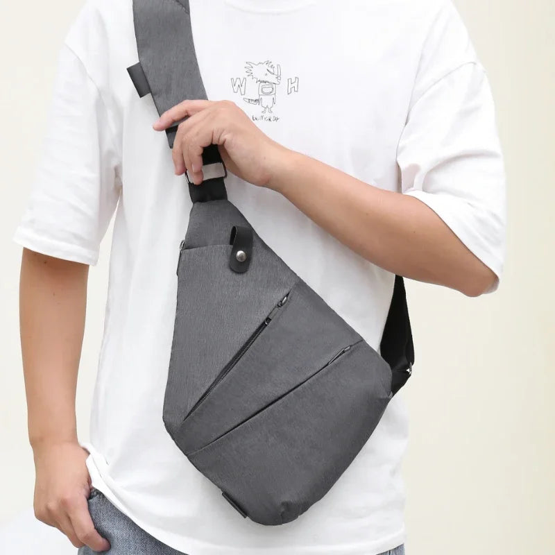 Herrenmodell Sling-Brusttasche mit Anti-Diebstahl-Design