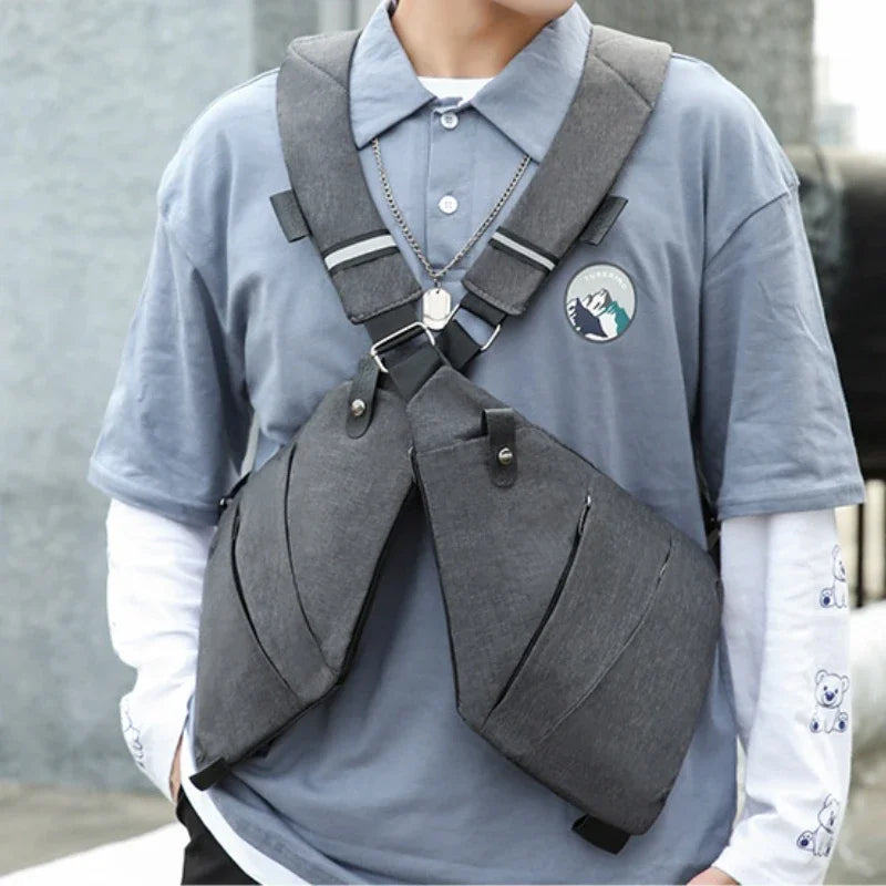 Herrenmodell Sling-Brusttasche mit Anti-Diebstahl-Design
