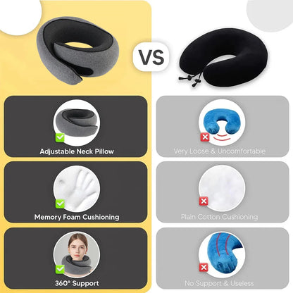 Tragbares U-förmiges Memory Foam Reisekissen