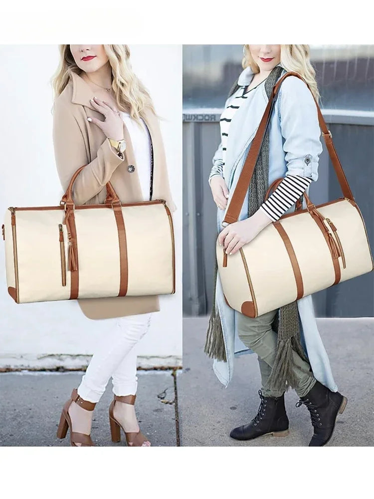 Faltbare PU-Leder Reisetasche für Frauen
