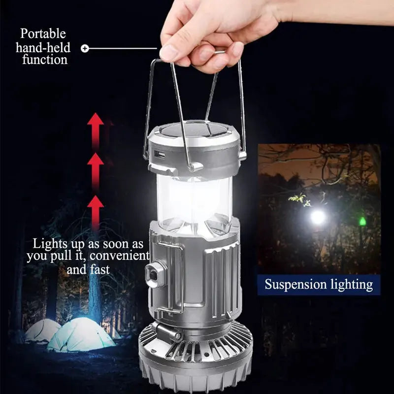 Campinglamp op zonne-energie