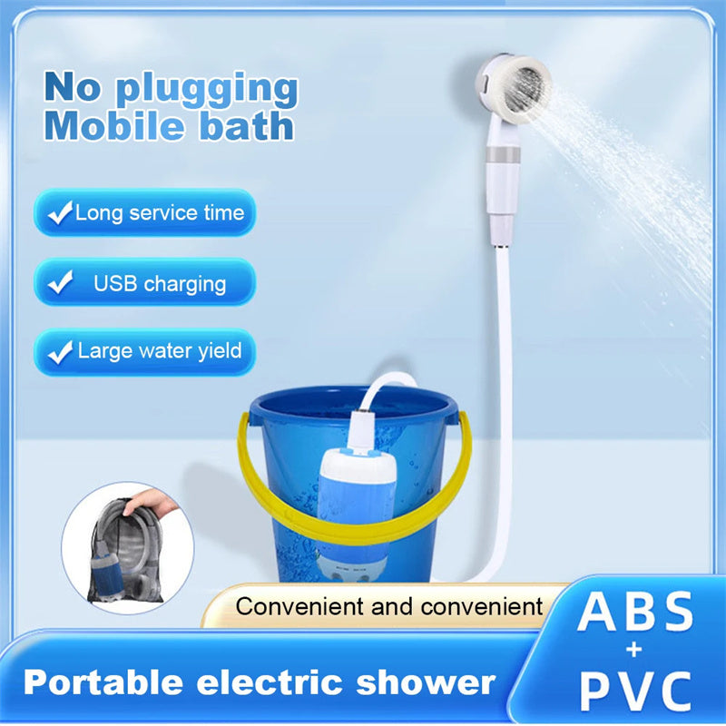 Outdoor Camping Dusche Tragbare Elektrische Dusche Gadgets Wasserdicht 5000mAh Wiederaufladbare Batterie Powered Für Wandern Reisen