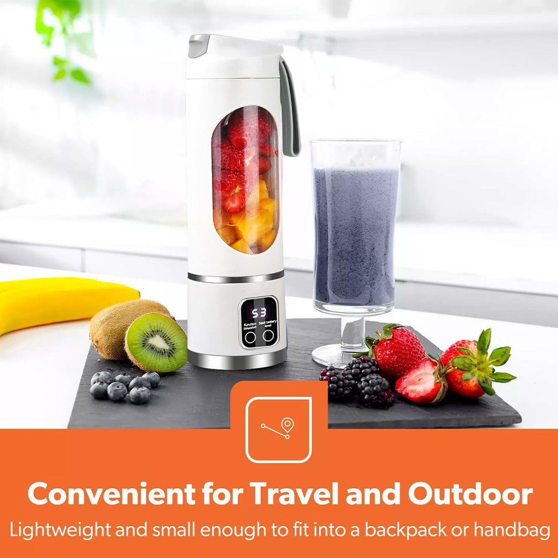 🥤 Draagbare Smoothie Blender – Krachtig, Slim &amp; Overal te Gebruiken